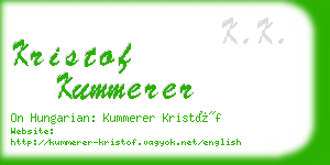 kristof kummerer business card